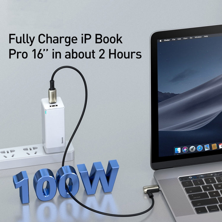 Baseus CATPN-01 100W 5A PD3.1 Gen2 USB-C / Type-C to USB-C / Type-C HD Same Screen Coaxial Hammer Cable, Cable Length: 1.5m(Black) - HoMEdemic™ 
