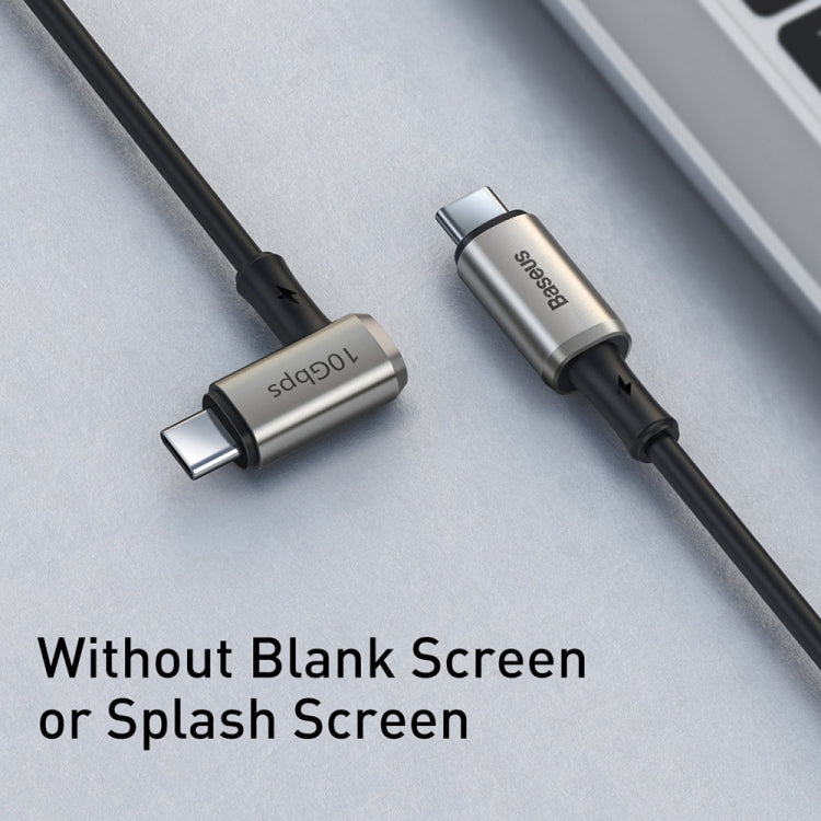 Baseus CATPN-01 100W 5A PD3.1 Gen2 USB-C / Type-C to USB-C / Type-C HD Same Screen Coaxial Hammer Cable, Cable Length: 1.5m(Black) - HoMEdemic™ 
