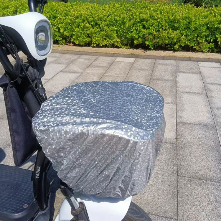 Battery Car Front Basket Rain Cover Bicycle Basket Waterproof Bag Universal, Size: Large(Silver) - HoMEdemic™ 