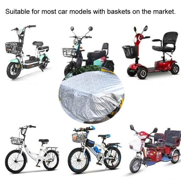 Battery Car Front Basket Rain Cover Bicycle Basket Waterproof Bag Universal, Size: Super Large(Blue) - HoMEdemic™ 