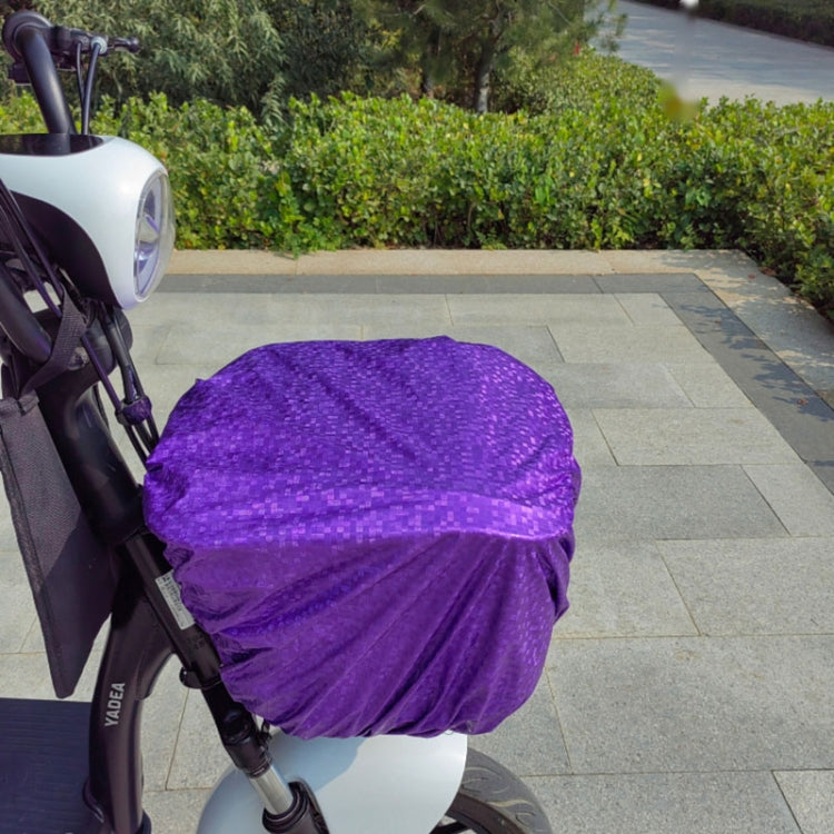 Battery Car Front Basket Rain Cover Bicycle Basket Waterproof Bag Universal, Size: Super Large(Purple) - HoMEdemic™ 