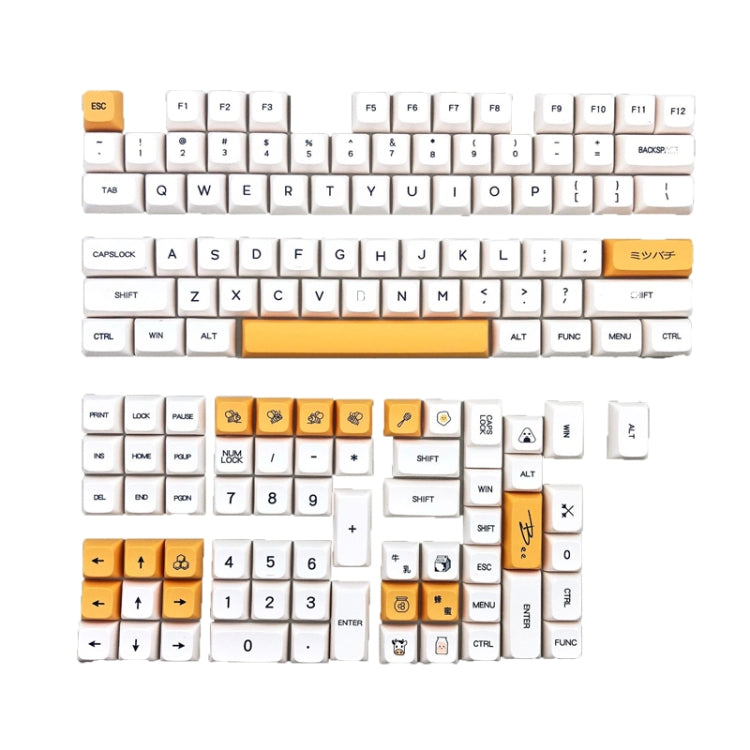 Bee Milk 140 Keys Sublimation Mechanical Keyboard PBT Keycaps - HoMEdemic™ 