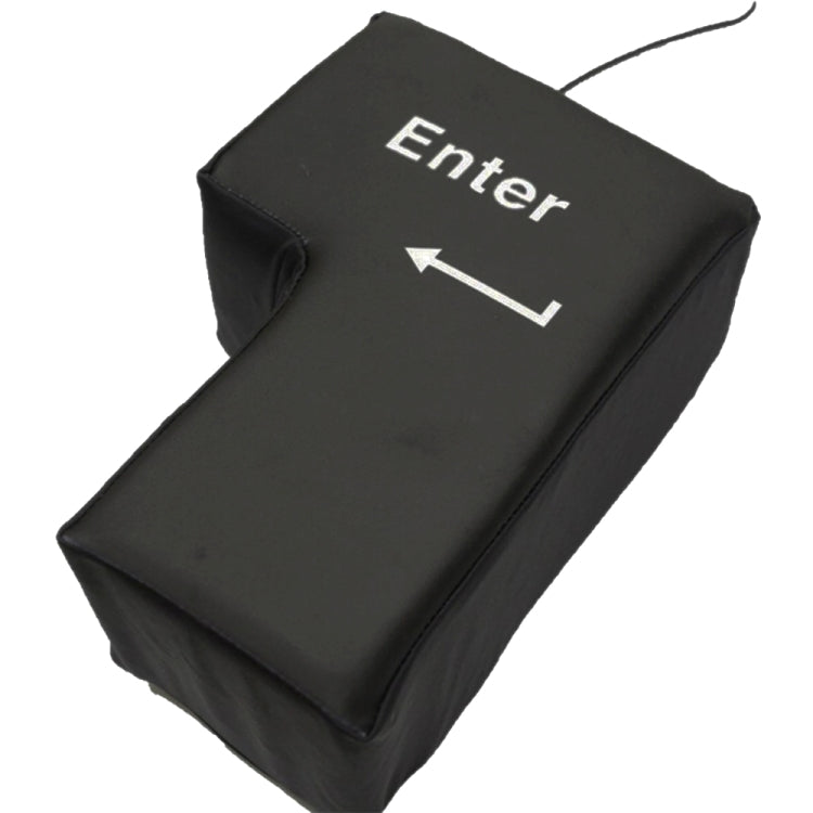 Big Enter Button USB Computer Desktop Pillow Creative Vent Enter Key Hand Pillow(Black) - HoMEdemic™ 