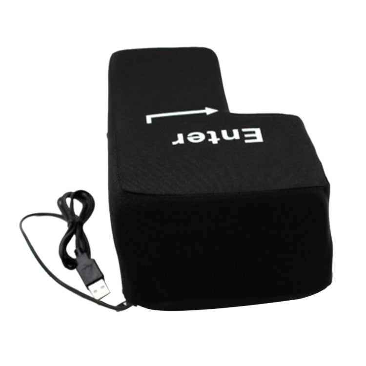 Big Enter Button USB Computer Desktop Pillow Creative Vent Enter Key Hand Pillow(Black) - HoMEdemic™ 