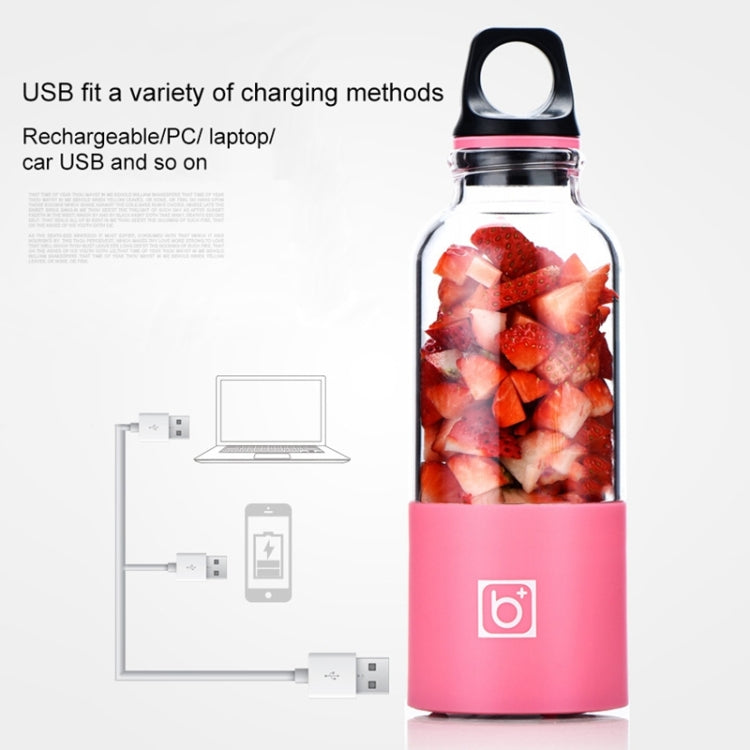 Bingo 500ml Mini Portable USB Rechargeable Electric Juicer Cup  Juicer Blender, 22000 Revolutions Per Minute(Pink) - HoMEdemic™ 
