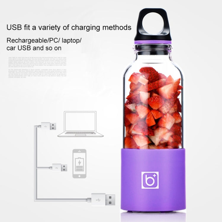 Bingo 500ml Mini Portable USB Rechargeable Electric Juicer Cup  Juicer Blender, 22000 Revolutions Per Minute(Purple) - HoMEdemic™ 