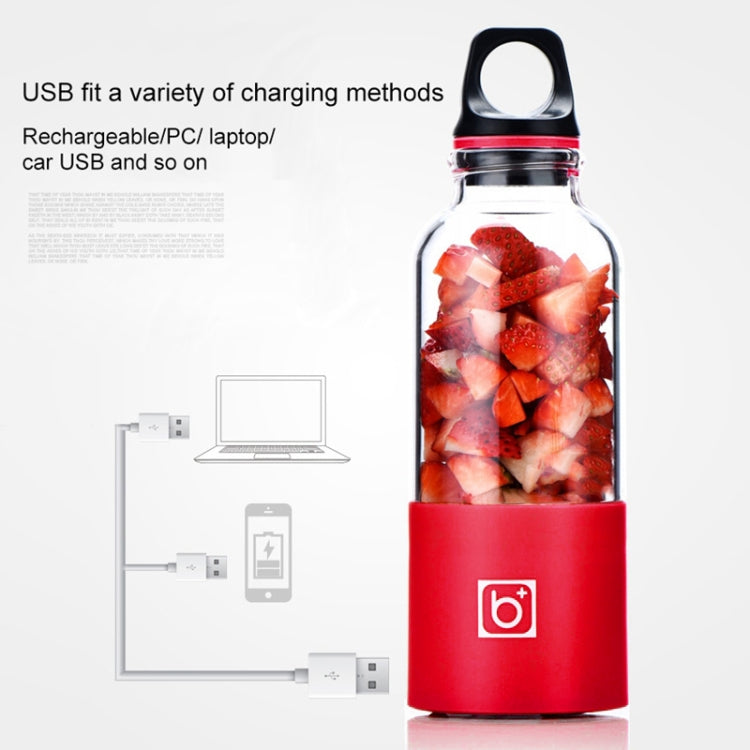 Bingo 500ml Mini Portable USB Rechargeable Electric Juicer Cup  Juicer Blender, 22000 Revolutions Per Minute(Red) - HoMEdemic™ 