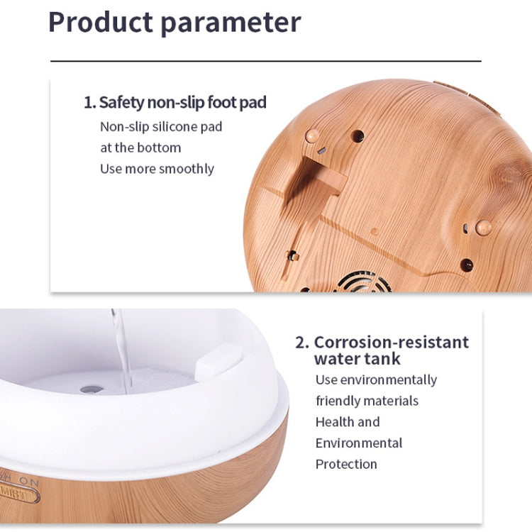 Bird Cage Wood Graphic Aromatherapy Machine Ultrasonic Smart Home Colorful Night Light Hollow Humidifier, Product specifications: US Plug(Light Wood Pattern) - HoMEdemic™ 