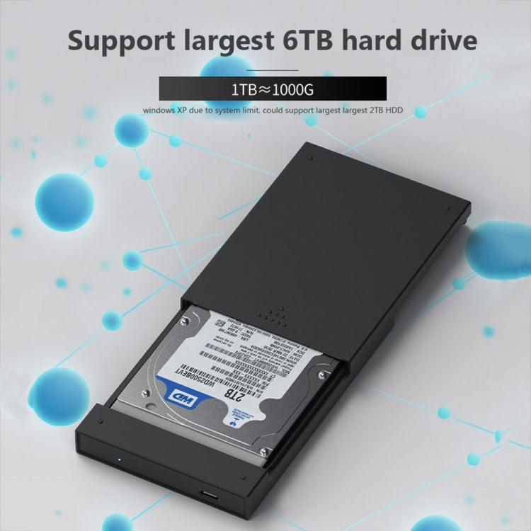 Blueendless MR23S 2.5-inch SATA Mobile Hard Disk Enclosure Tool-free Laptop External SSD, Spec: Type-C - HoMEdemic™ 