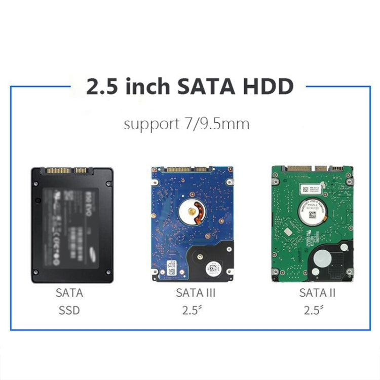 Blueendless MR23S 2.5-inch SATA Mobile Hard Disk Enclosure Tool-free Laptop External SSD, Spec: USB3.0 - HoMEdemic™ 