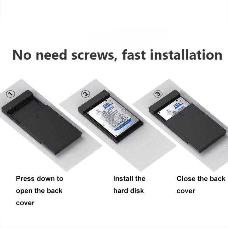 Blueendless MR23S 2.5-inch SATA Mobile Hard Disk Enclosure Tool-free Laptop External SSD, Spec: USB3.0 - HoMEdemic™ 