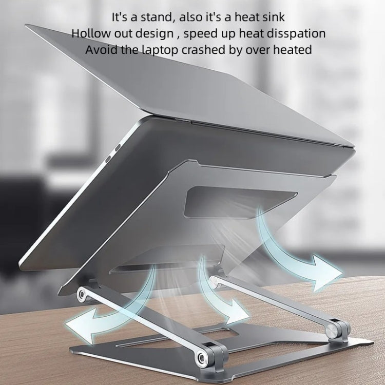 Boneruy P18 Ergonomic Desk Aluminum Holder for 14-17.3 Inch Laptops(Silver) - HoMEdemic™ 