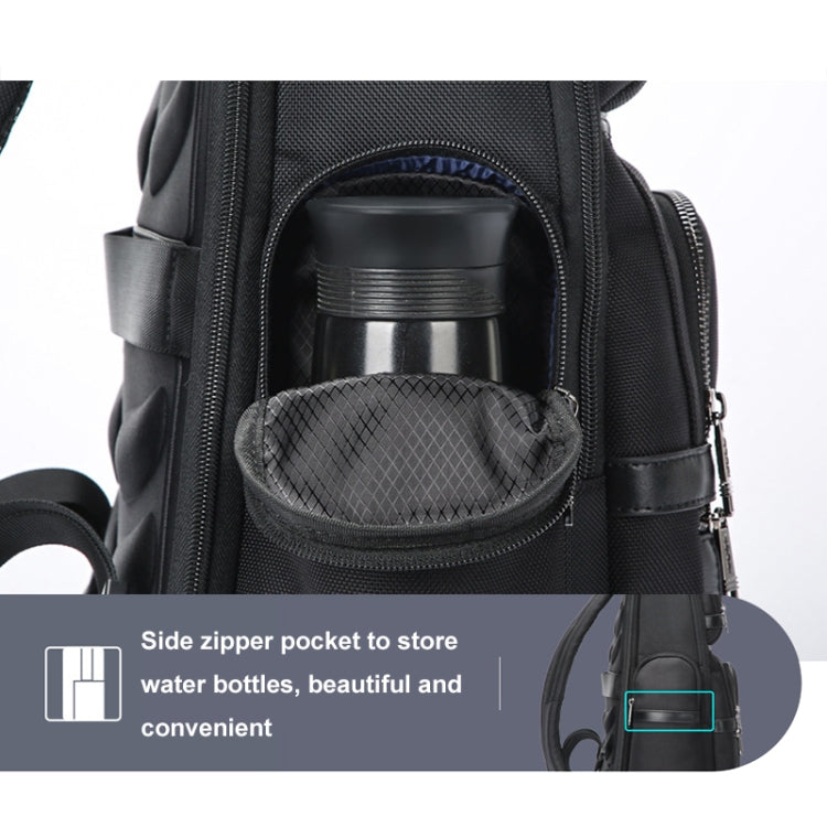 Bopai 61-121601 Large Capacity Waterproof Business Laptop Backpack With USB+Type-C Port(Black) - HoMEdemic™ 