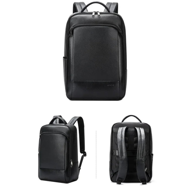 Bopai 61-123311 Large-Capacity First-Layer Cowhide Business Laptop Backpack(Black) - HoMEdemic™ 
