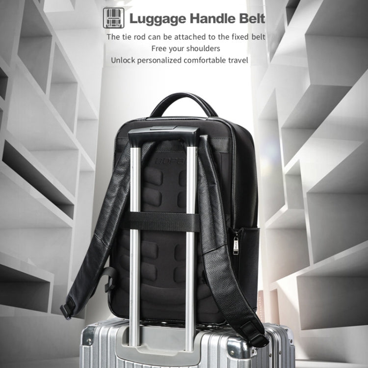 Bopai 61-123311 Large-Capacity First-Layer Cowhide Business Laptop Backpack(Black) - HoMEdemic™ 