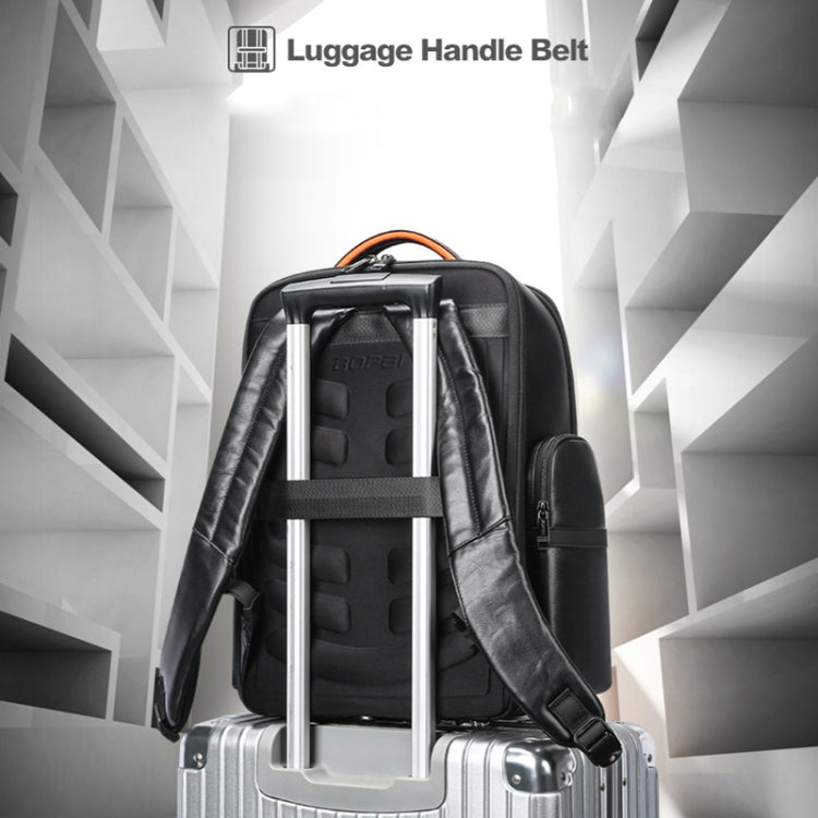 Bopai 61-17311 Large-capacity First-layer Cowhide Laptop Backpack With USB+Type-C Port(Plain) - HoMEdemic™ 