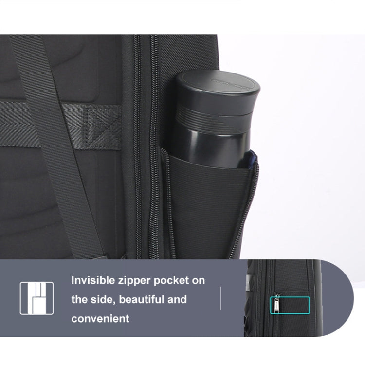 Bopai 61-19011 Large Capacity Waterproof Travel Laptop Backpack With USB+Type-C Port(Black) - HoMEdemic™ 