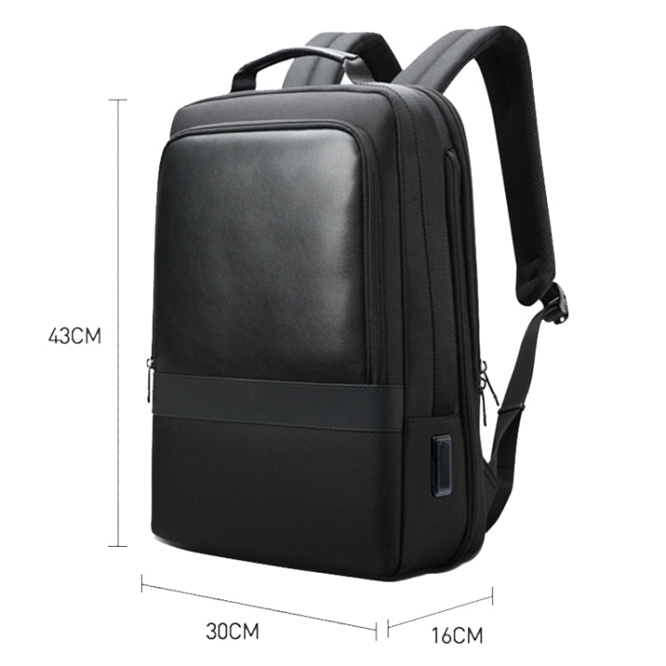 Bopai 61-26111 Large Capacity Business Commuter Laptop Backpack With USB+Type-C Port(Black) - HoMEdemic™ 