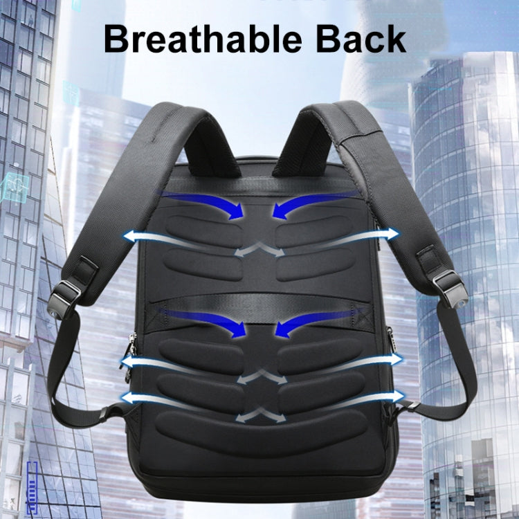 Bopai 61-26111 Large Capacity Business Commuter Laptop Backpack With USB+Type-C Port(Black) - HoMEdemic™ 