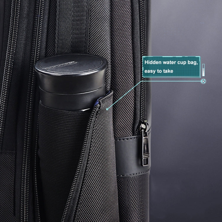 Bopai 61-26111 Large Capacity Business Commuter Laptop Backpack With USB+Type-C Port(Black) - HoMEdemic™ 