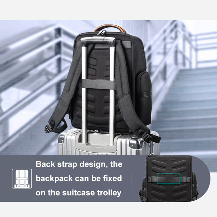 Bopai 61-91911 Large Capacity Business Waterproof Laptop Backpack With USB+Type-C Port(Black) - HoMEdemic™ 