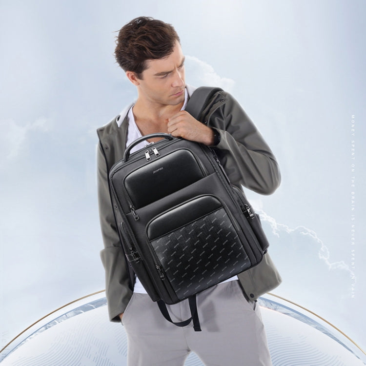 Bopai 61-91911 Large Capacity Business Waterproof Laptop Backpack With USB+Type-C Port(Black) - HoMEdemic™ 
