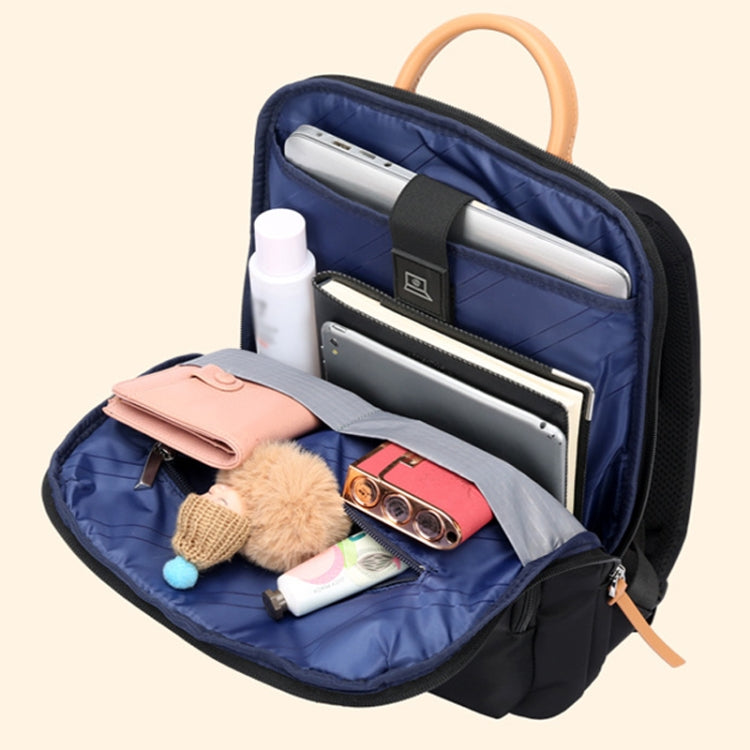 Bopai 62-126521 14-inch Laptop Thin and Light Business Waterproof Backpack(Blue) - HoMEdemic™ 