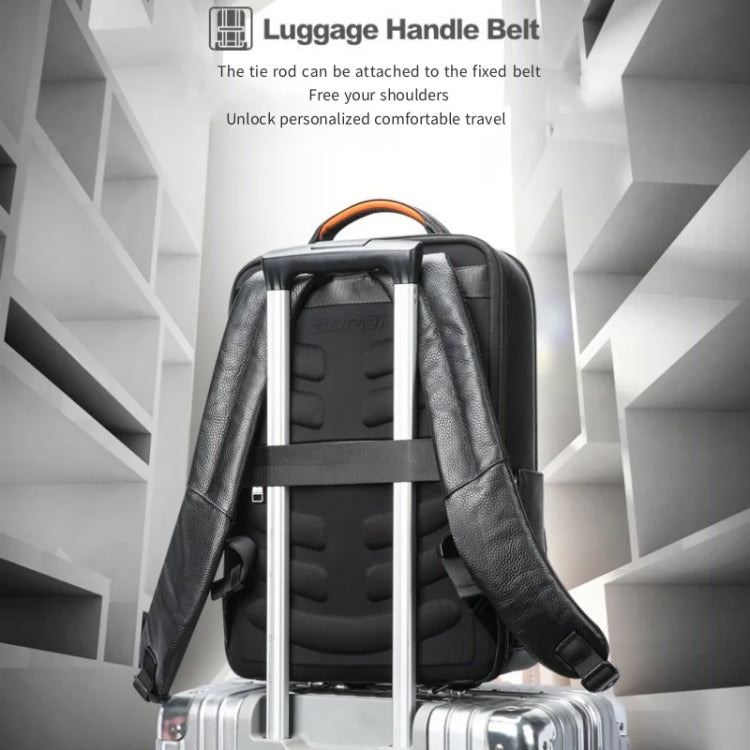 Bopai AL-61-122631B Large Capacity Cowhide Laptop Backpack With USB+Type-C Port(High-end Version) - HoMEdemic™ 