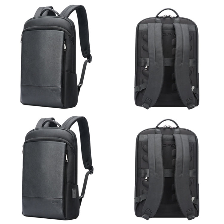 Bopai First-Layer Cowhide Business Commuter Waterproof And Lightweight Laptop Backpack, Color: Flagship - HoMEdemic™ 