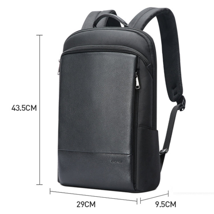 Bopai First-Layer Cowhide Business Commuter Waterproof And Lightweight Laptop Backpack, Color: Flagship - HoMEdemic™ 