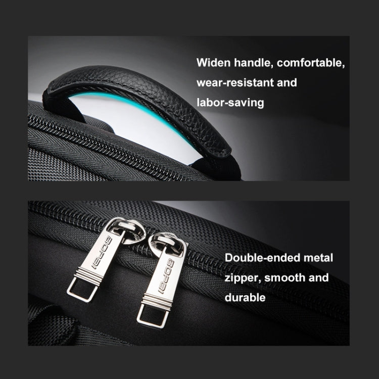Bopai First-Layer Cowhide Business Commuter Waterproof And Lightweight Laptop Backpack, Color: Flagship - HoMEdemic™ 