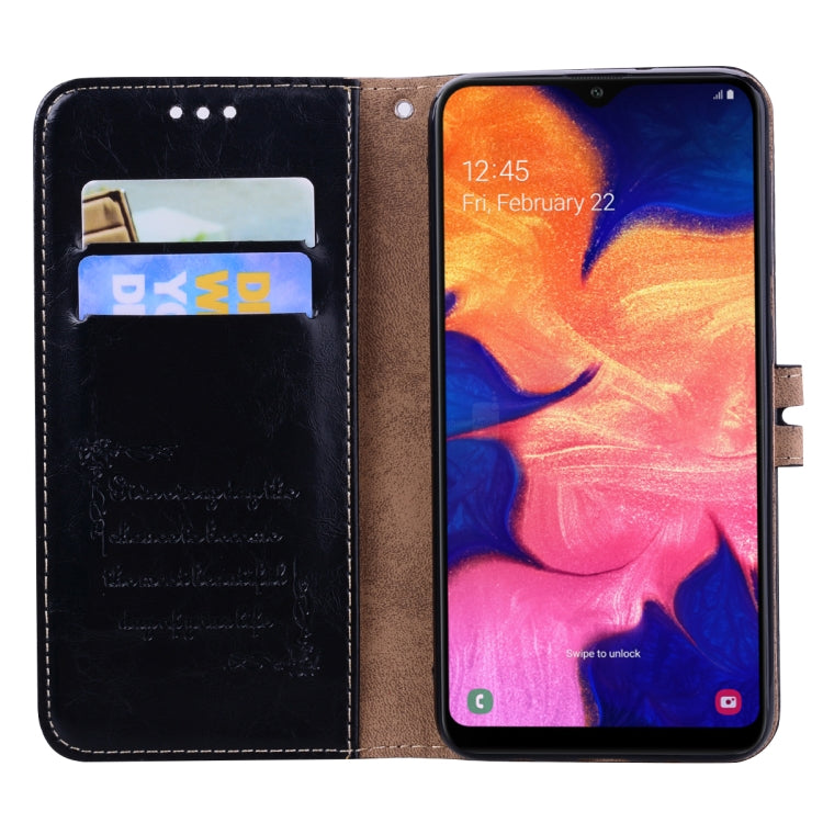Business Style Oil Wax Texture Horizontal Flip Leather Case for Galaxy A10, with Holder & Card Slots & Wallet, For Galaxy A10 - HoMEdemic™ 