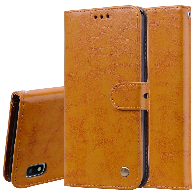 Business Style Oil Wax Texture Horizontal Flip Leather Case for Galaxy A10, with Holder & Card Slots & Wallet - HoMEdemic™ 