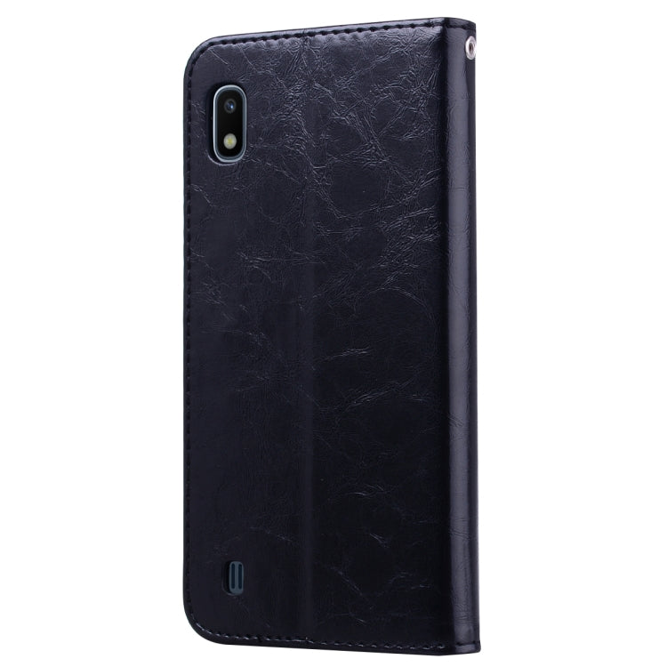 Business Style Oil Wax Texture Horizontal Flip Leather Case for Galaxy A10, with Holder & Card Slots & Wallet - HoMEdemic™ 