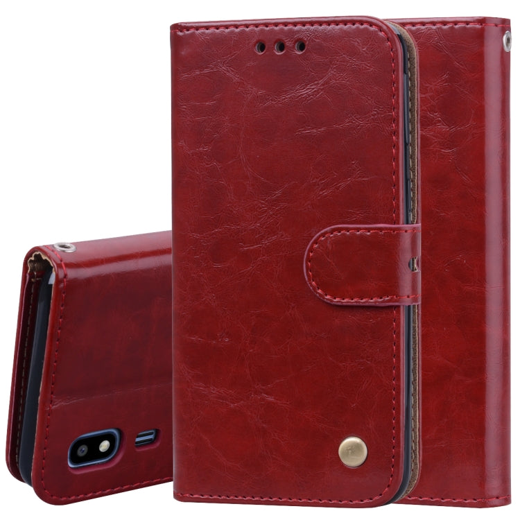 Business Style Oil Wax Texture Horizontal Flip Leather Case for Galaxy A2 Core, with Holder & Card Slots & Wallet - HoMEdemic™ 