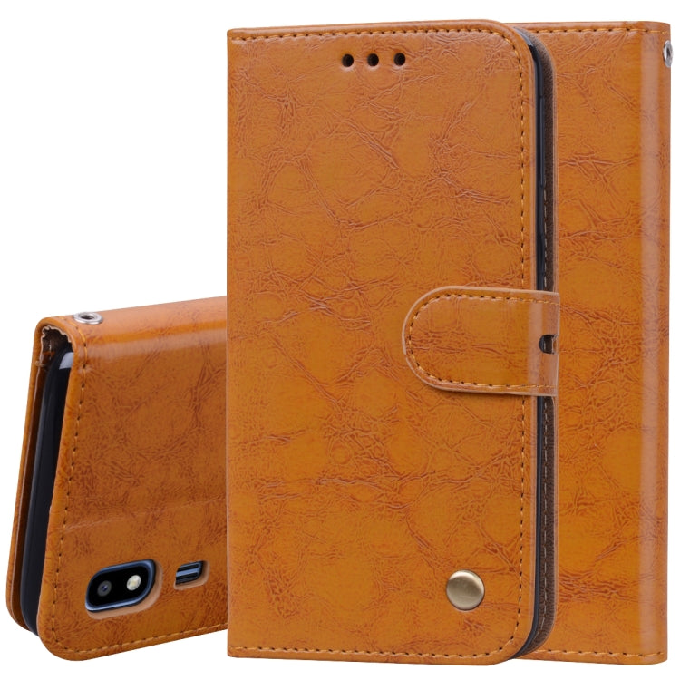 Business Style Oil Wax Texture Horizontal Flip Leather Case for Galaxy A2 Core, with Holder & Card Slots & Wallet - HoMEdemic™ 