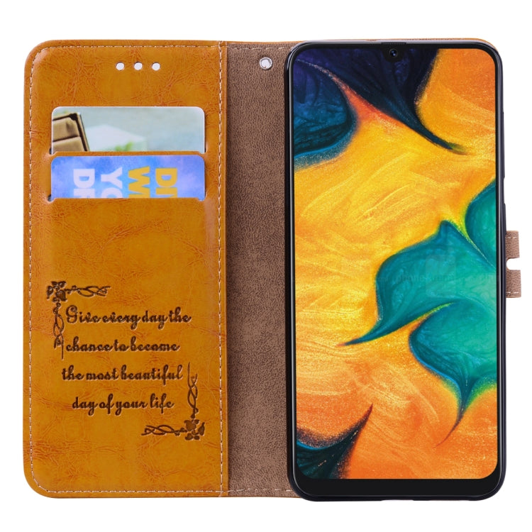 Business Style Oil Wax Texture Horizontal Flip Leather Case for Galaxy A30, with Holder & Card Slots & Wallet, For Galaxy A30 - HoMEdemic™