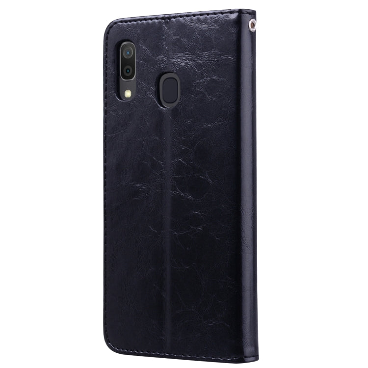 Business Style Oil Wax Texture Horizontal Flip Leather Case for Galaxy A30, with Holder & Card Slots & Wallet - HoMEdemic™ 