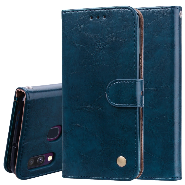 Business Style Oil Wax Texture Horizontal Flip Leather Case for Galaxy A40, with Holder & Card Slots & Wallet, For Galaxy A40 - HoMEdemic™ 