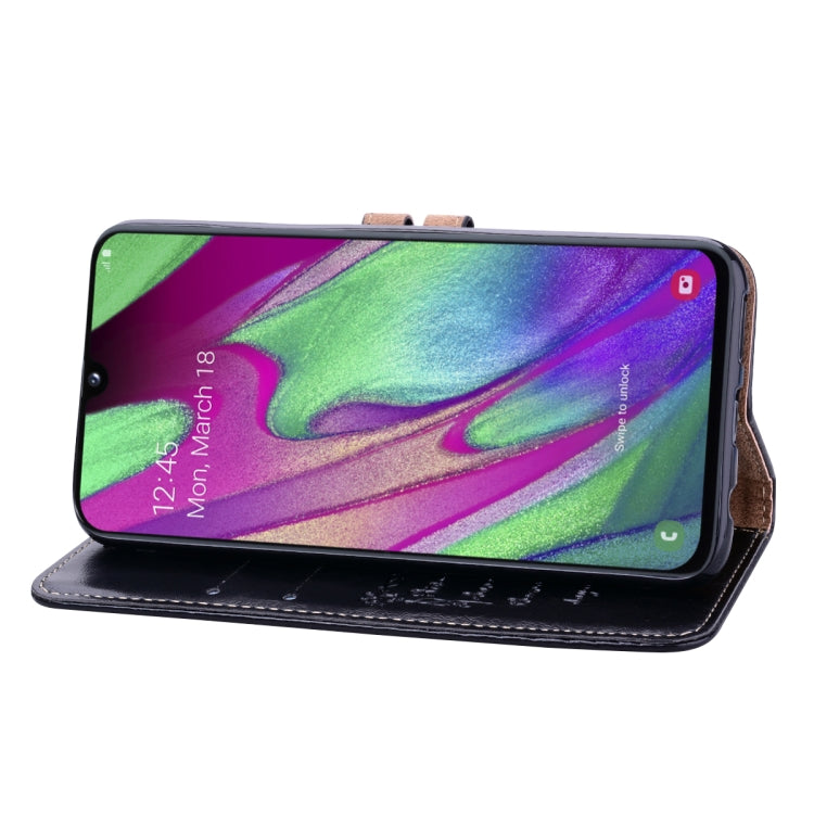 Business Style Oil Wax Texture Horizontal Flip Leather Case for Galaxy A40, with Holder & Card Slots & Wallet - HoMEdemic™ 