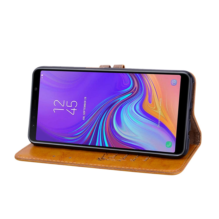 Business Style Oil Wax Texture Horizontal Flip Leather Case for Galaxy A7 (2018), with Holder & Card Slots & Wallet, For Galaxy A7 - HoMEdemic™ 