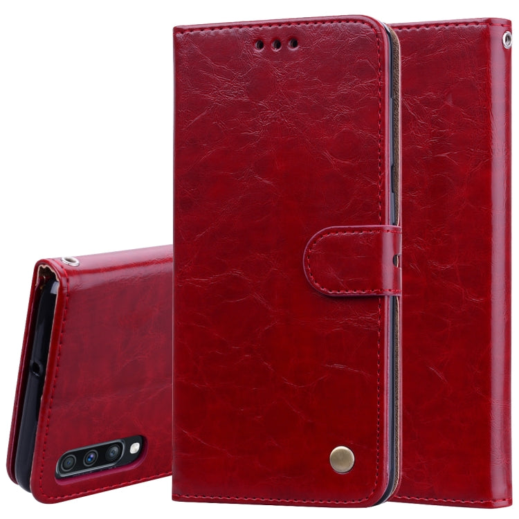 Business Style Oil Wax Texture Horizontal Flip Leather Case for Galaxy A70, with Holder & Card Slots & Wallet, For Galaxy A70 - HoMEdemic™