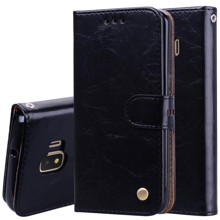 Business Style Oil Wax Texture Horizontal Flip Leather Case for Galaxy J2 Core, with Holder & Card Slots & Wallet, For Galaxy J2 Core - HoMEdemic™ 