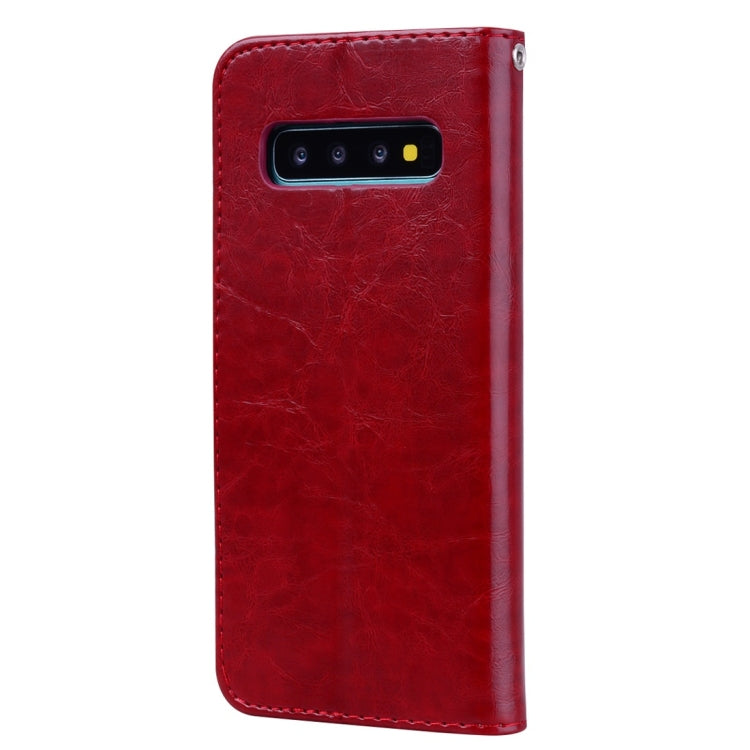 Business Style Oil Wax Texture Horizontal Flip Leather Case for Galaxy S10, with Holder & Card Slots & Wallet, For Galaxy S10 - HoMEdemic™ 