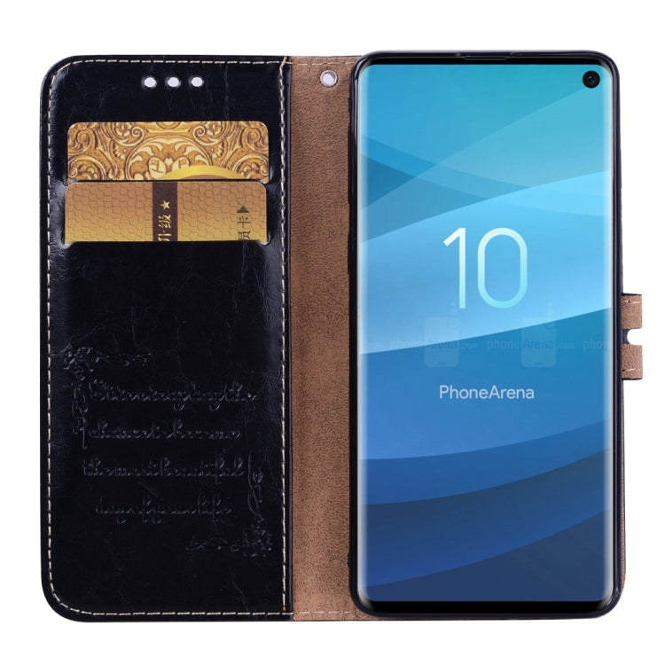 Business Style Oil Wax Texture Horizontal Flip Leather Case for Galaxy S10, with Holder & Card Slots & Wallet - HoMEdemic™ 