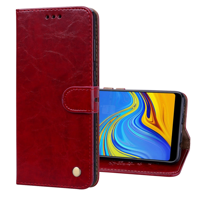Business Style Oil Wax Texture Horizontal Flip Leather Case for Samsung Galaxy A9 (2018) / A9s, with Holder & Card Slots & Wallet c - HoMEdemic™ 