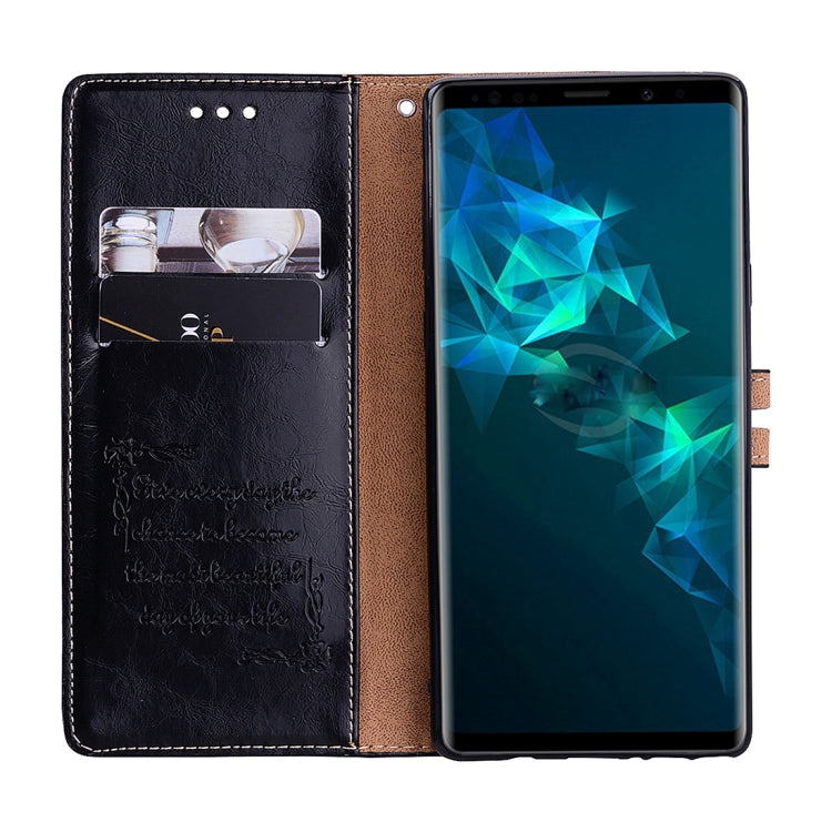 Business Style Oil Wax Texture Horizontal Flip Leather Case, with Holder & Card Slots & Wallet For Galaxy Note9 - HoMEdemic™ 