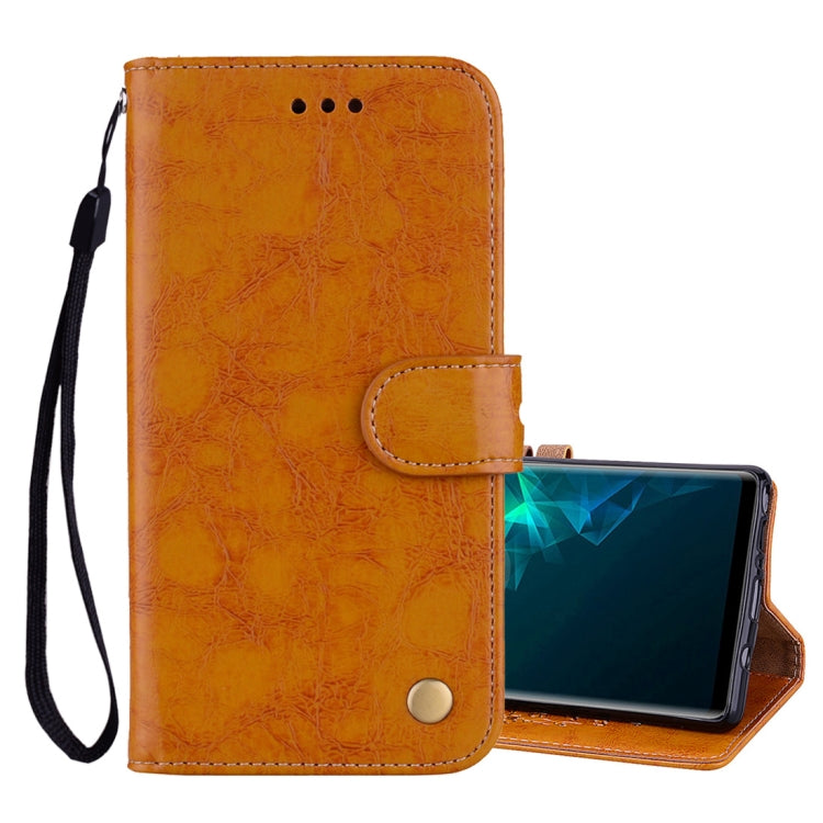 Business Style Oil Wax Texture Horizontal Flip Leather Case, with Holder & Card Slots & Wallet For Galaxy Note9 - HoMEdemic™ 