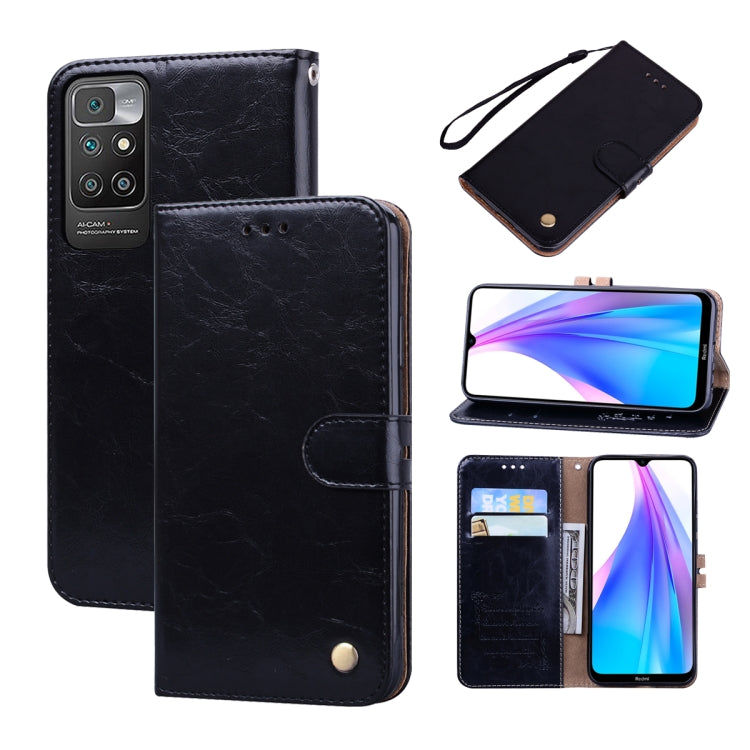 Business Style Oil Wax Texture Horizontal Flip Leather Case with Holder & Card Slots & Wallet, For iPhone 13, For iPhone 13 Pro, For iPhone 13 Pro Max, For Xiaomi Redmi 10 - HoMEdemic™ 