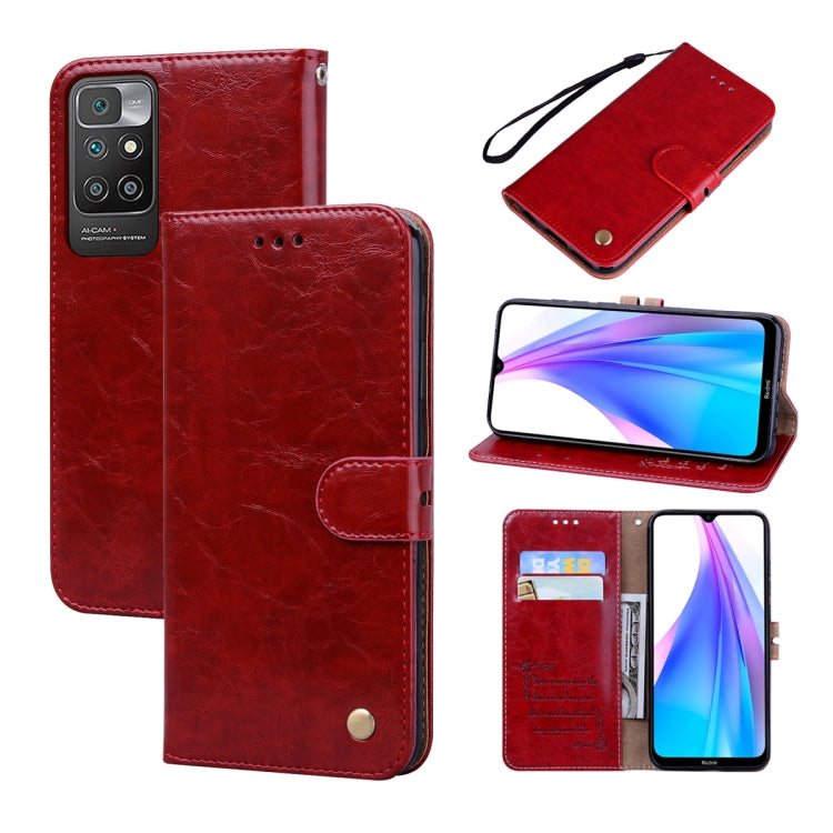 Business Style Oil Wax Texture Horizontal Flip Leather Case with Holder & Card Slots & Wallet, For iPhone 13, For iPhone 13 Pro, For iPhone 13 Pro Max, For Xiaomi Redmi 10 - HoMEdemic™ 